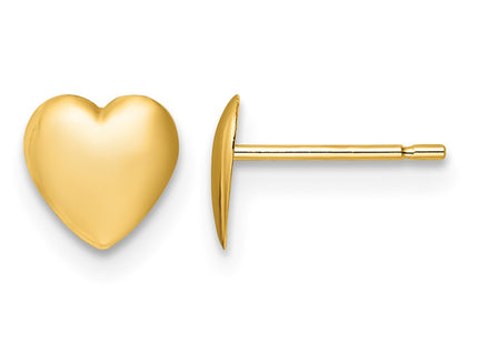 14K gold heart earrings