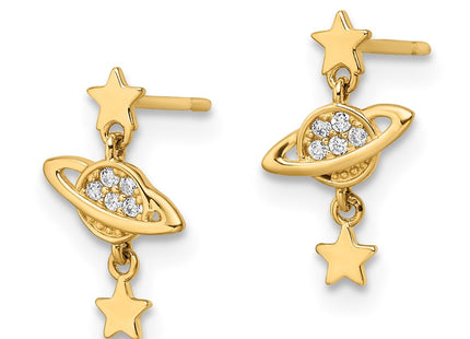 14k Yellow Gold Earrings Style YE2050 - Classique Jewelry Inc.