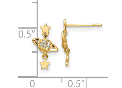 14k Yellow Gold Earrings Style YE2050 - Classique Jewelry Inc.