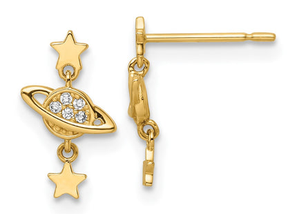 14k Yellow Gold Earrings Style YE2050 - Classique Jewelry Inc.
