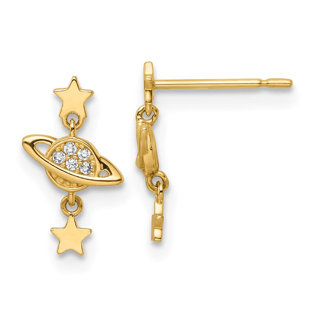14k Yellow Gold Earrings Style YE2050 - Classique Jewelry Inc.
