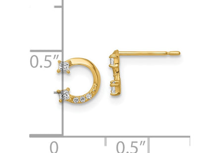 14k Yellow Gold Earrings Style YE2057 - Classique Jewelry Inc.