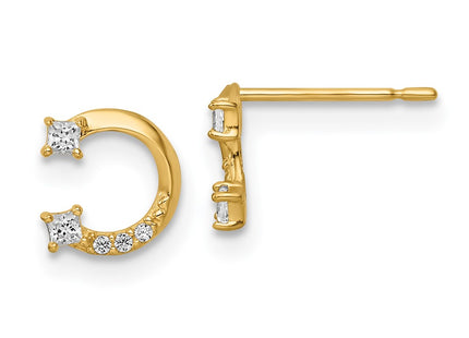 14k Yellow Gold Earrings Style YE2057 - Classique Jewelry Inc.