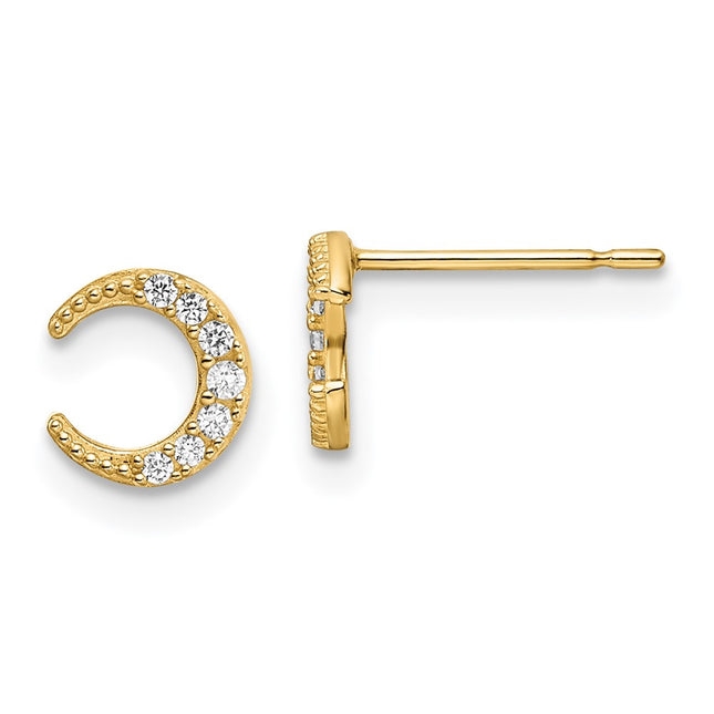 14k Yellow Gold Earrings Style YE2058 - Classique Jewelry Inc.
