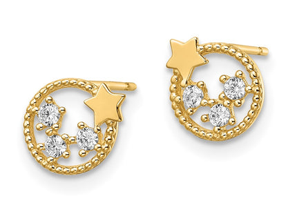 14k Yellow Gold Earrings Style YE2059 - Classique Jewelry Inc.