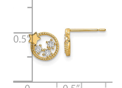 14k Yellow Gold Earrings Style YE2059 - Classique Jewelry Inc.