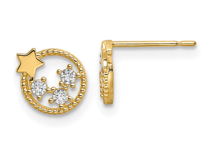 14k Yellow Gold Earrings Style YE2059 - Classique Jewelry Inc.