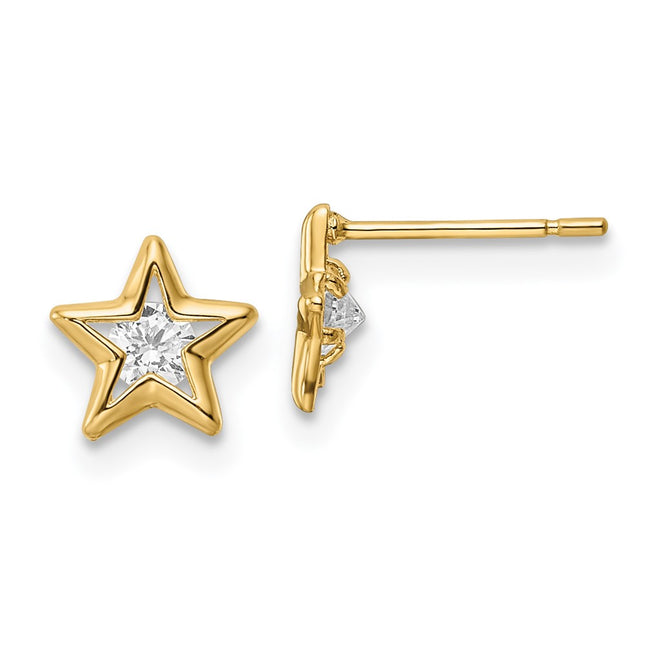 14k Yellow Gold Earrings Style YE2068 - Classique Jewelry Inc.