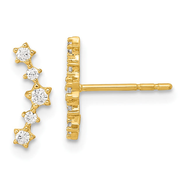 14k Yellow Gold Earrings Style YE2069 - Classique Jewelry Inc.