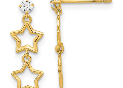 14k Yellow Gold Earrings Style YE2071 - Classique Jewelry Inc.