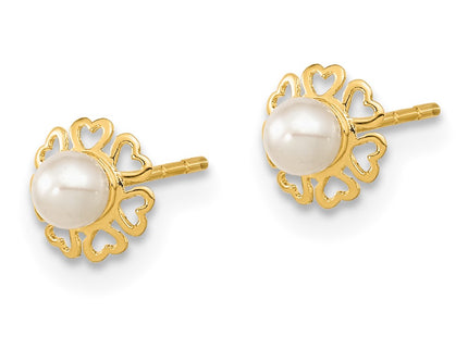 14k Yellow Gold Earrings Style YE2075 - Classique Jewelry Inc.