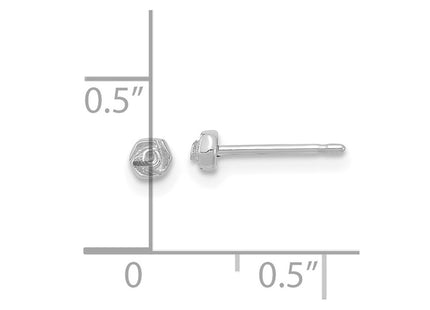 14k White Gold Earrings Style YE2077 - Classique Jewelry Inc.