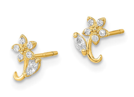 14k Yellow Gold Earrings Style YE2078 - Classique Jewelry Inc.