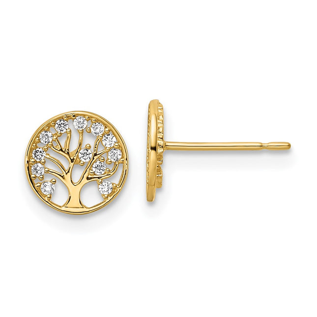 14k Yellow Gold Earrings Style YE2094 - Classique Jewelry Inc.