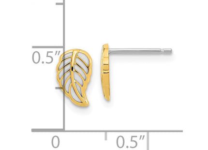 14k Two-tone Earrings Style YE2095 - Classique Jewelry Inc.