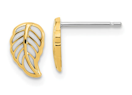 14k Two-tone Earrings Style YE2095 - Classique Jewelry Inc.