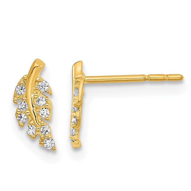 14k Yellow Gold Earrings Style YE2096 - Classique Jewelry Inc.