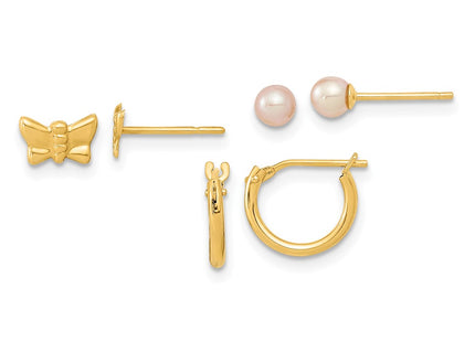 14k Yellow Gold Earrings Style YE2099 - Classique Jewelry Inc.