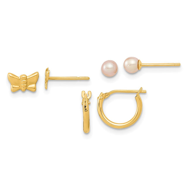 14k Yellow Gold Earrings Style YE2099 - Classique Jewelry Inc.