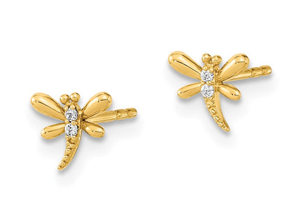 14k Yellow Gold Earrings Style YE2101 - Classique Jewelry Inc.