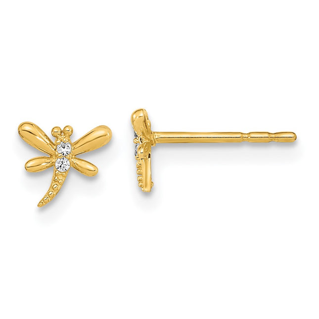 14k Yellow Gold Earrings Style YE2101 - Classique Jewelry Inc.