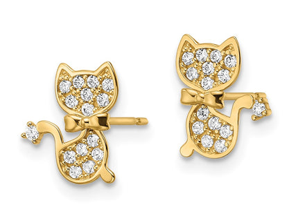 14k Yellow Gold Earrings Style YE2102 - Classique Jewelry Inc.