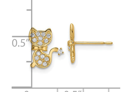 14k Yellow Gold Earrings Style YE2102 - Classique Jewelry Inc.