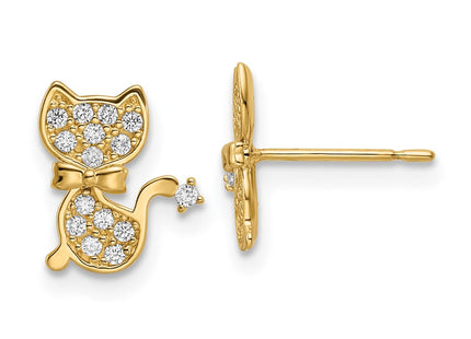 14k Yellow Gold Earrings Style YE2102 - Classique Jewelry Inc.