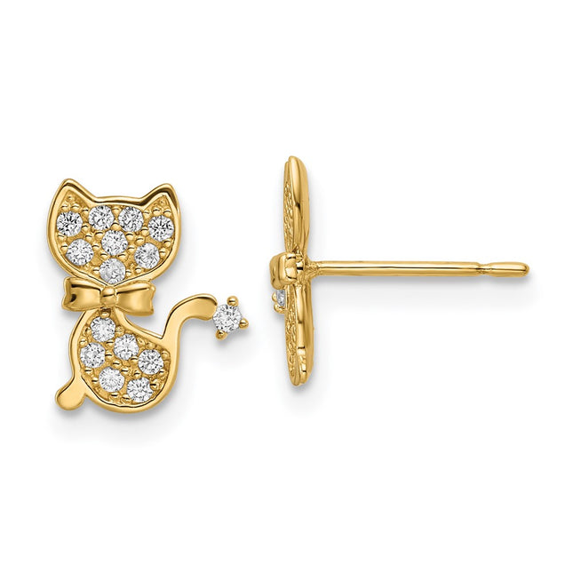14k Yellow Gold Earrings Style YE2102 - Classique Jewelry Inc.