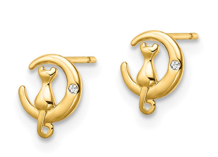 14k Yellow Gold Earrings Style YE2103 - Classique Jewelry Inc.