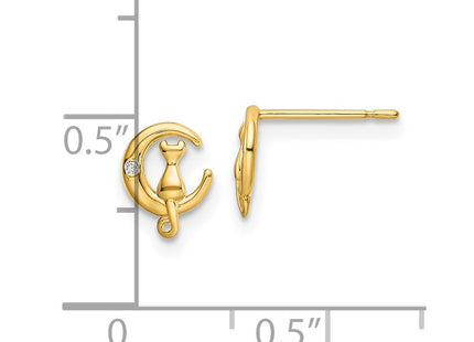 14k Yellow Gold Earrings Style YE2103 - Classique Jewelry Inc.