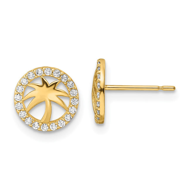 14k Yellow Gold Earrings Style YE2110 - Classique Jewelry Inc.