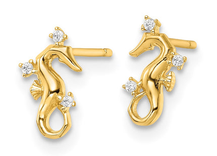 14k Yellow Gold Earrings Style YE2112 - Classique Jewelry Inc.