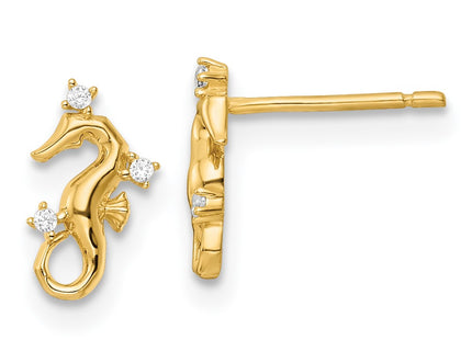 14k Yellow Gold Earrings Style YE2112 - Classique Jewelry Inc.