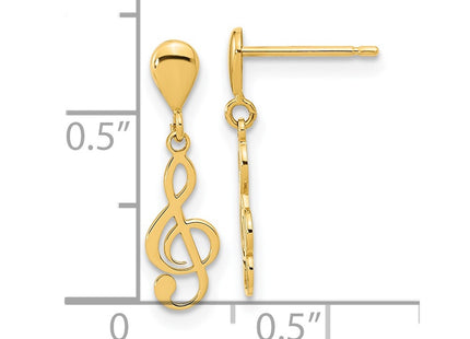 14k Yellow Gold Earrings Style YE2117 - Classique Jewelry Inc.