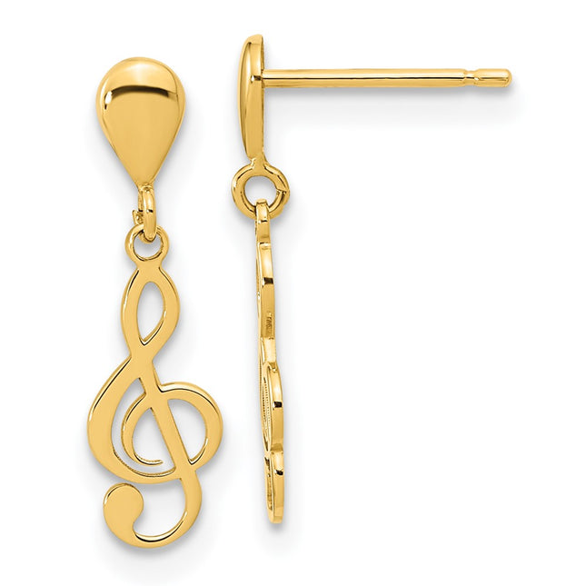 14k Yellow Gold Earrings Style YE2117 - Classique Jewelry Inc.
