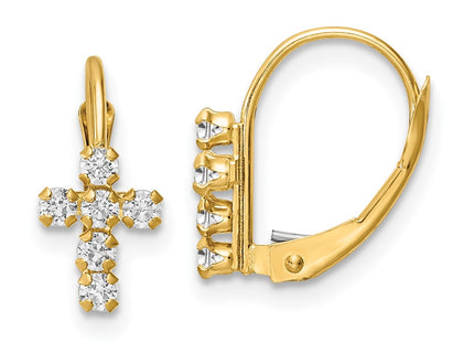 14k Yellow Gold Earrings Style YE2120 - Classique Jewelry Inc.