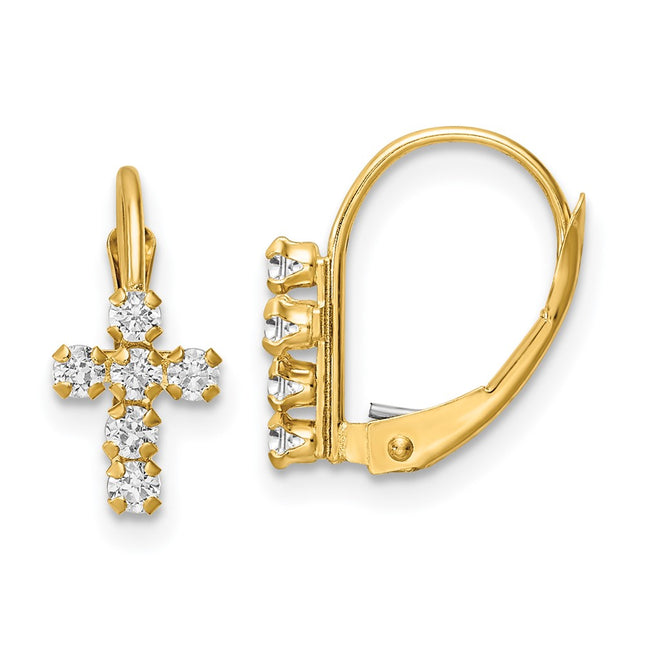 14k Yellow Gold Earrings Style YE2120 - Classique Jewelry Inc.