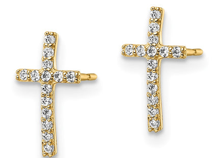 14k Yellow Gold Earrings Style YE2121 - Classique Jewelry Inc.