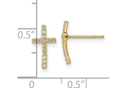 14k Yellow Gold Earrings Style YE2121 - Classique Jewelry Inc.