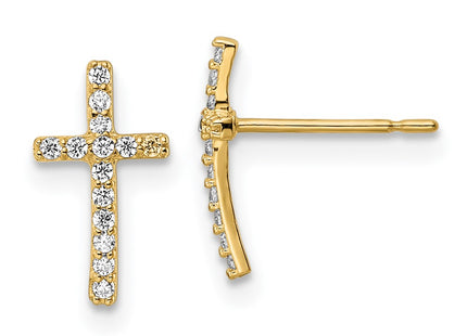 14k Yellow Gold Earrings Style YE2121 - Classique Jewelry Inc.