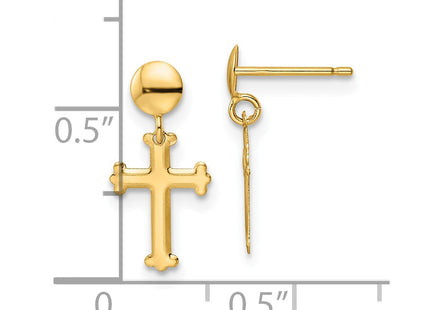 14k Yellow Gold Earrings Style YE2124 - Classique Jewelry Inc.