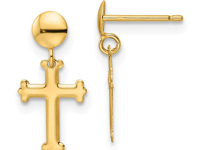 14k Yellow Gold Earrings Style YE2124 - Classique Jewelry Inc.