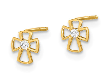 14k Yellow Gold Earrings Style YE2125 - Classique Jewelry Inc.