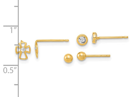 14k Yellow Gold Earrings Style YE2125 - Classique Jewelry Inc.