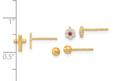 14k Yellow Gold Earrings Style YE2126 - Classique Jewelry Inc.