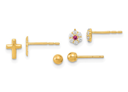 14k Yellow Gold Earrings Style YE2126 - Classique Jewelry Inc.