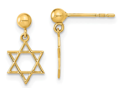 14k Yellow Gold Earrings Style YE2128 - Classique Jewelry Inc.