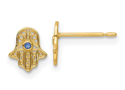 14K gold claddagh hoop earrings