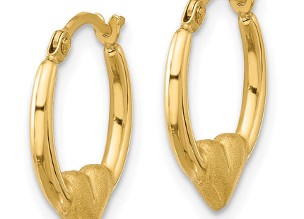 14K gold hoop earrings, alternate view